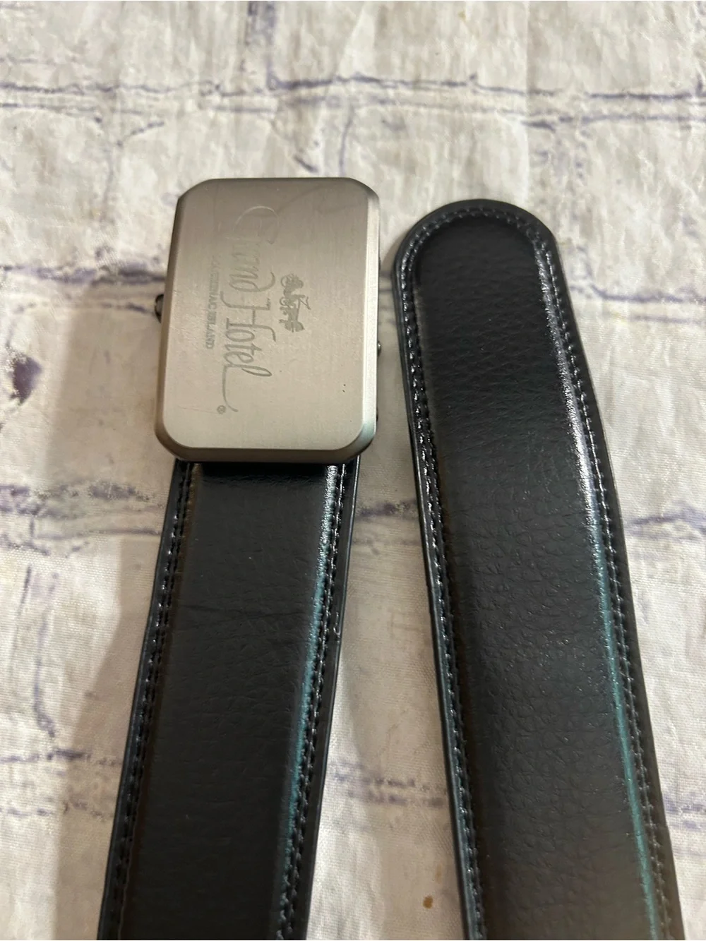 JOSEPH ELLIOTT BLACK GENUINE LEATHER GRAND HOTEL BUCKLE ADJUSTABLE BROWN WESTERN